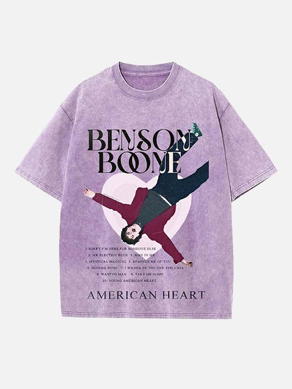Benson Boone Print Round Neck T-shirt