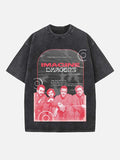 Imagine Dragons Print Round Neck T-shirt