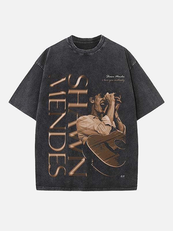 Shawn Mendes Print Round Neck T-shirt