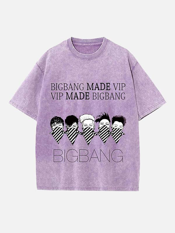 BIGBANG Print Round Neck T-shirt