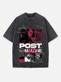Post Malone Print Round Neck T-shirt