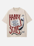 Harry Styles Print Round Neck T-shirt