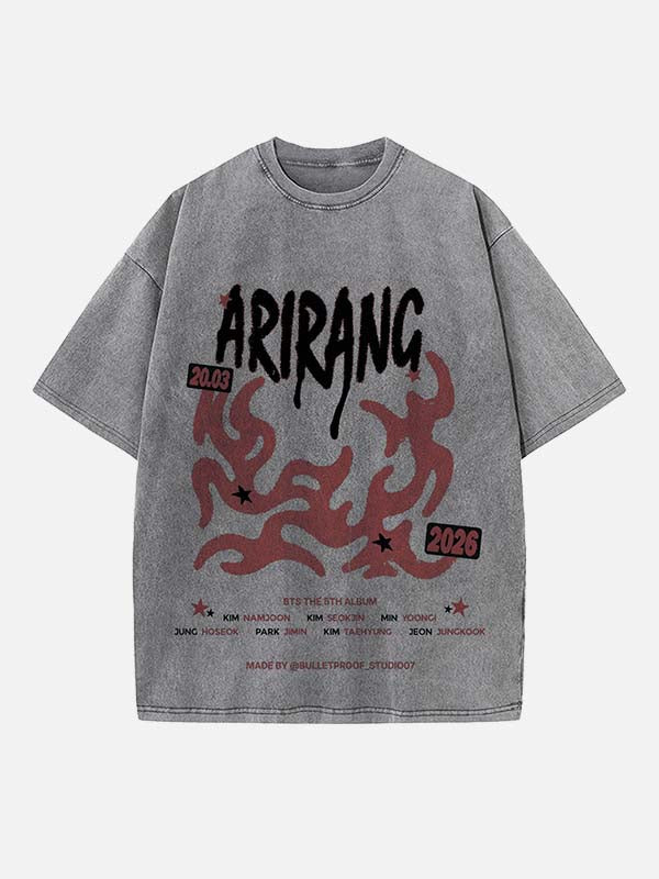 BTS Print Round Neck T-shirt