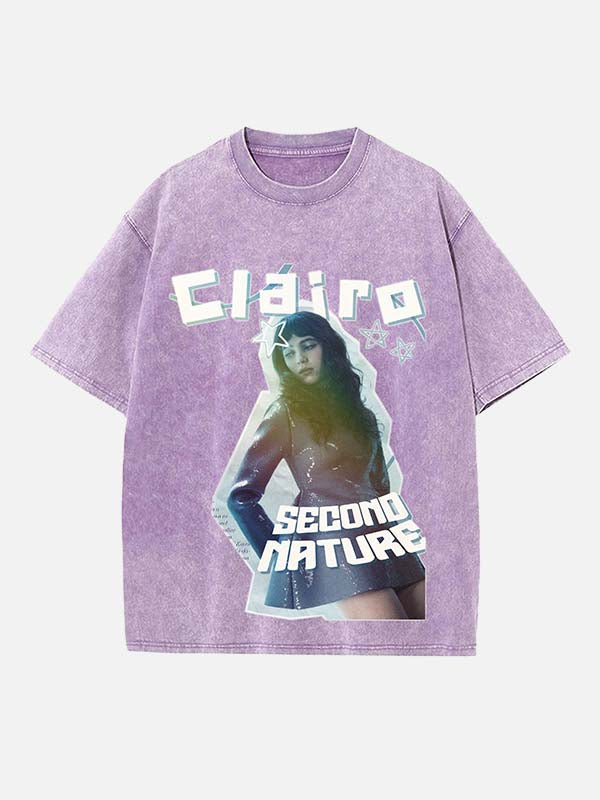 Clairo Print Round Neck T-shirt