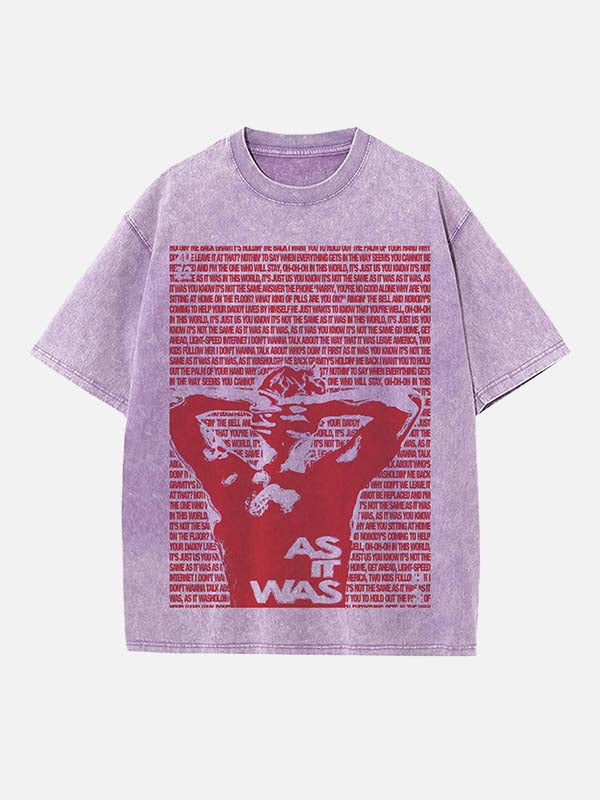 Harry Styles Print Round Neck T-shirt