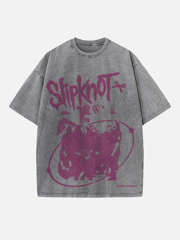 Slipknot Print Round Neck T-shirt