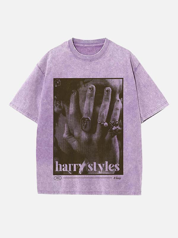 Harry Styles Print Round Neck T-shirt