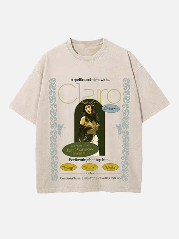 Clairo Print Round Neck T-shirt