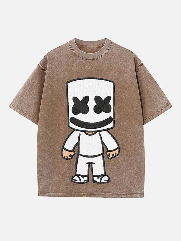 Marshmello Print Round Neck T-shirt