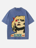 Blondie Print Round Neck T-shirt