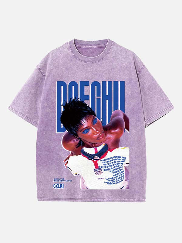 Doechii Print Round Neck T-shirt