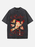 BLACKPINK Jennie Print Round Neck T-shirt