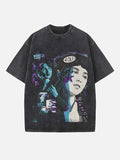 Clairo Print Round Neck T-shirt