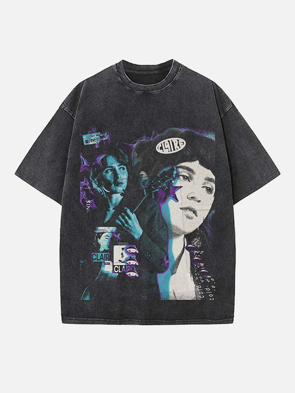 Clairo Print Round Neck T-shirt