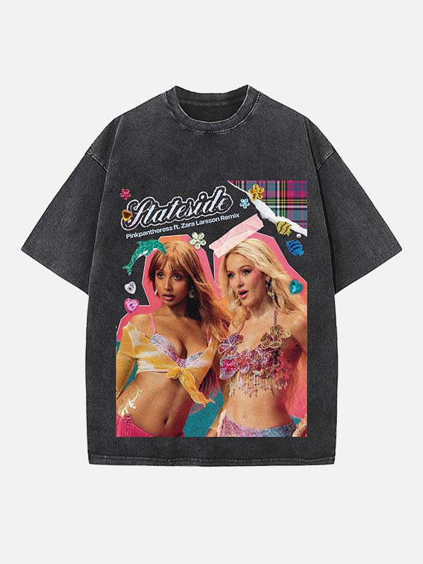 PinkPantheress Print Round Neck T-shirt
