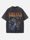 NIRVANA Print Round Neck T-shirt