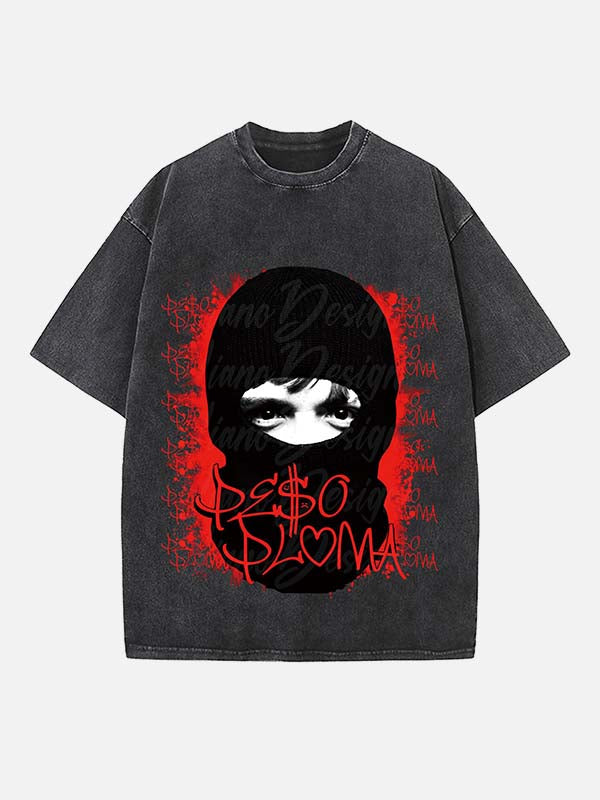 Peso Pluma Print Round Neck T-shirt
