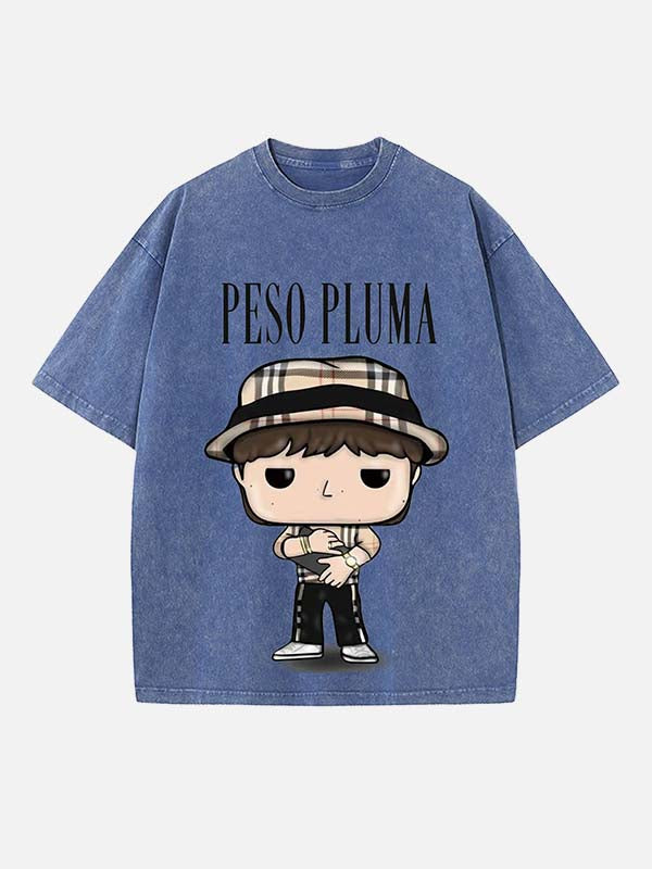 Peso Pluma Print Round Neck T-shirt