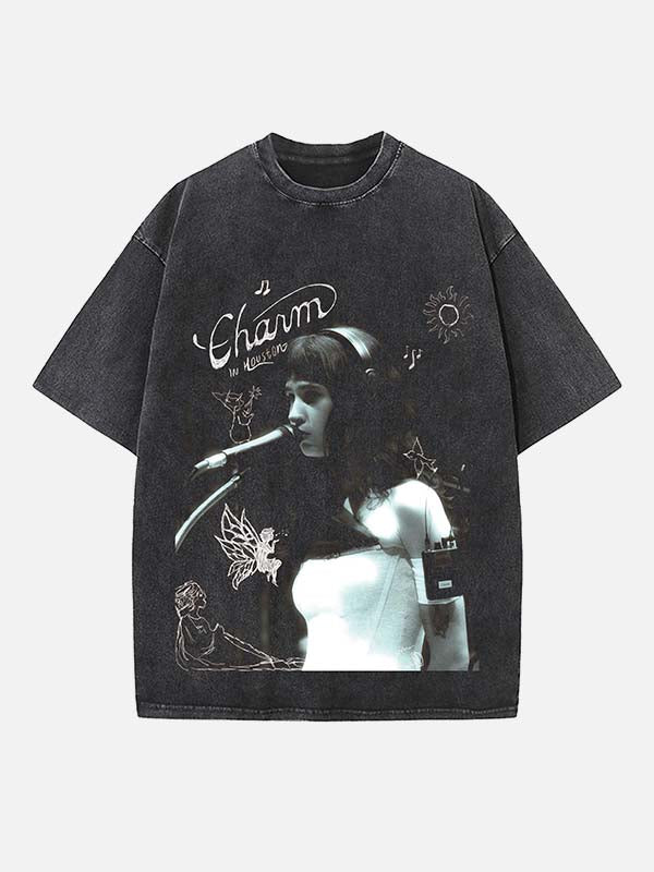 Clairo Print Round Neck T-shirt