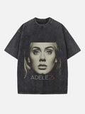 Adele Print Round Neck T-shirt
