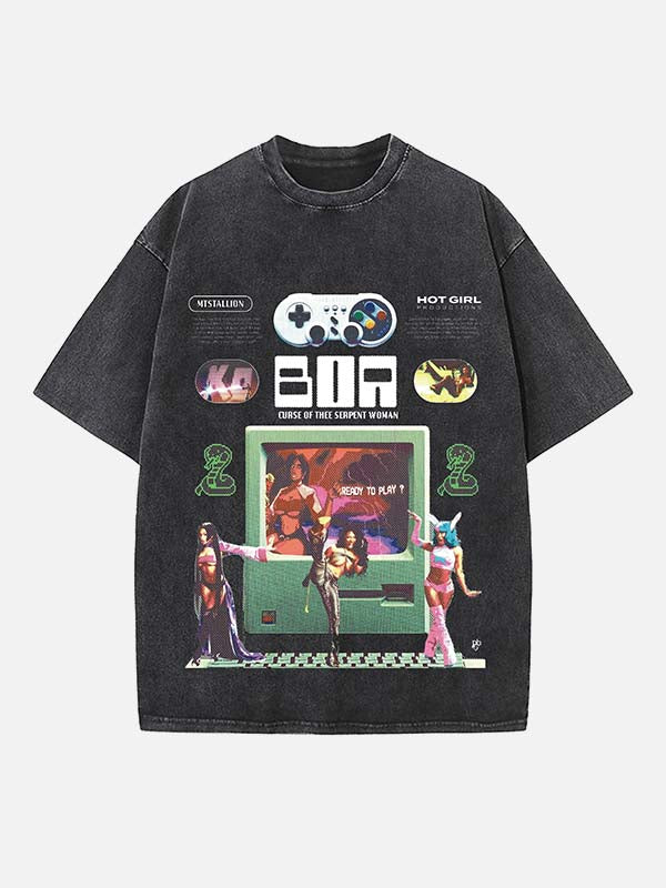 Megan Thee Stallion Print Round Neck T-shirt