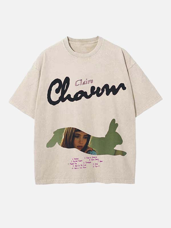 Clairo Print Round Neck T-shirt