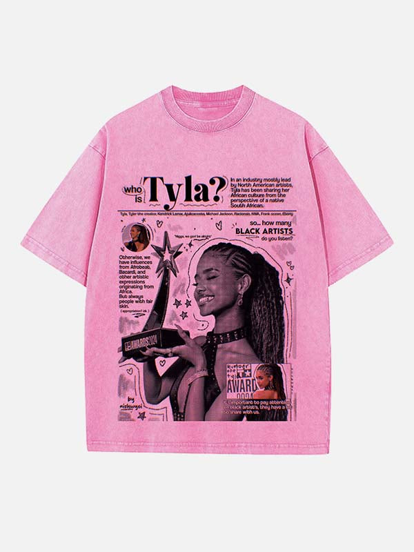 Tyla Print Round Neck T-shirt
