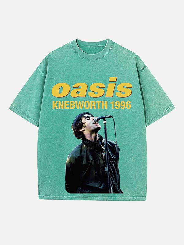 Oasis Print Round Neck T-shirt