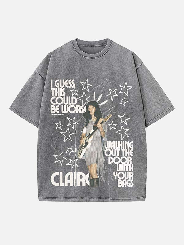 Clairo Print Round Neck T-shirt