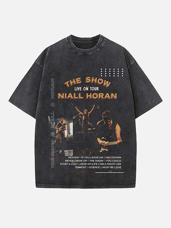 Niall Horan Print Round Neck T-shirt