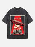 Led Zeppelin Print Round Neck T-shirt