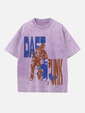 Daft Punk Print Round Neck T-shirt