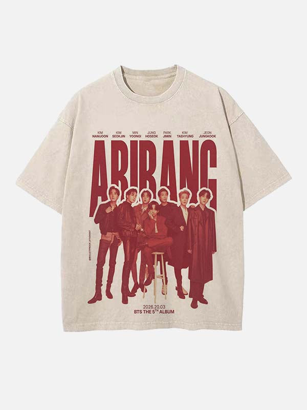 BTS Print Round Neck T-shirt