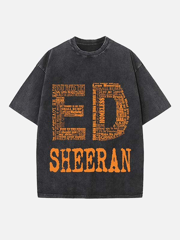 Ed Sheeran Print Round Neck T-shirt
