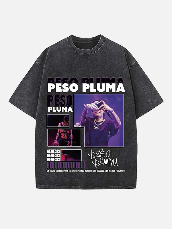 Peso Pluma Print Round Neck T-shirt
