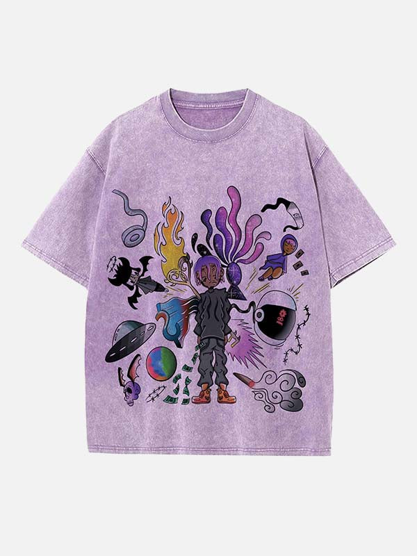 Lil Uzi Vert Print Round Neck T-shirt