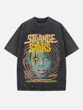 David Bowie Print Round Neck T-shirt