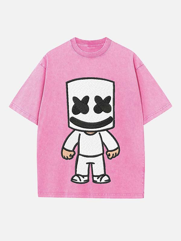Marshmello Print Round Neck T-shirt