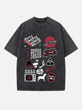 Daft Punk Print Round Neck T-shirt