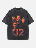 U2 Print Round Neck T-shirt