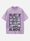 Blondie Print Round Neck T-shirt