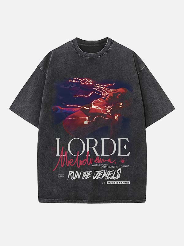 Lorde Print Round Neck T-shirt