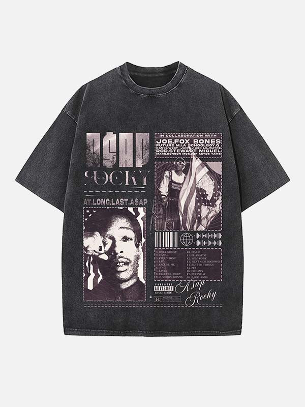 A$AP Rocky Print Round Neck T-shirt