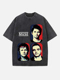 Muse Print Round Neck T-shirt