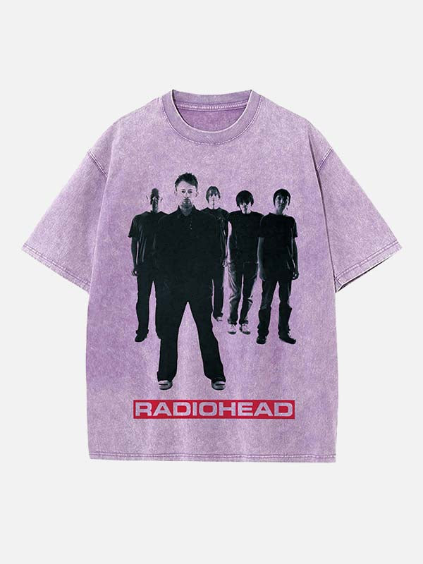 Radiohead Print Round Neck T-shirt