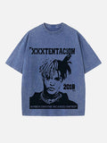 XXXTENTACION Print Round Neck T-shirt