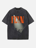 Travis Scott Print Round Neck T-shirt
