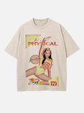 Dua Lipa Print Round Neck T-shirt