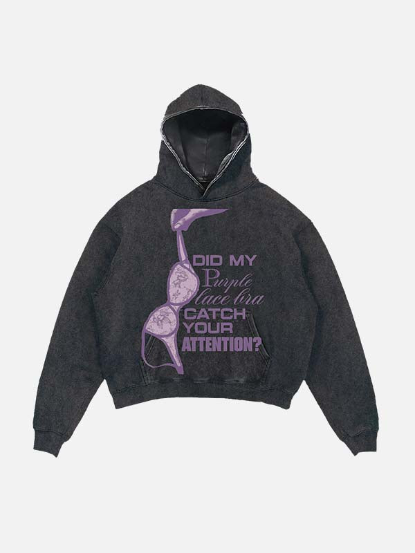 Tate McRae Print Slant Pockets Hoodie