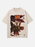 Black Sabbath Print Round Neck T-shirt